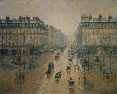 Avenue de L&39;Opera, Paris de Camille Jacob Pissarro