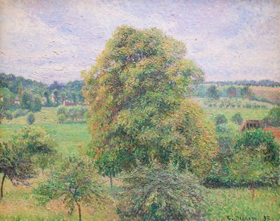 Nogueira grande em Eragny de Camille Pissarro