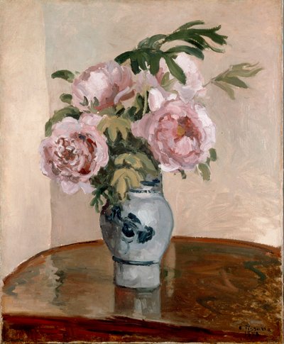Bouquet de Peônias Rosa, 1873 de Camille Pissarro