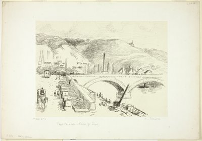 Ponte em Rouen: Pont Corneille de Camille Pissarro