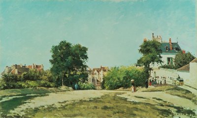 Limpeza do antigo cemitério em Pontoise (Place du vieux cimetiere a Pontoise) de Camille Pissarro