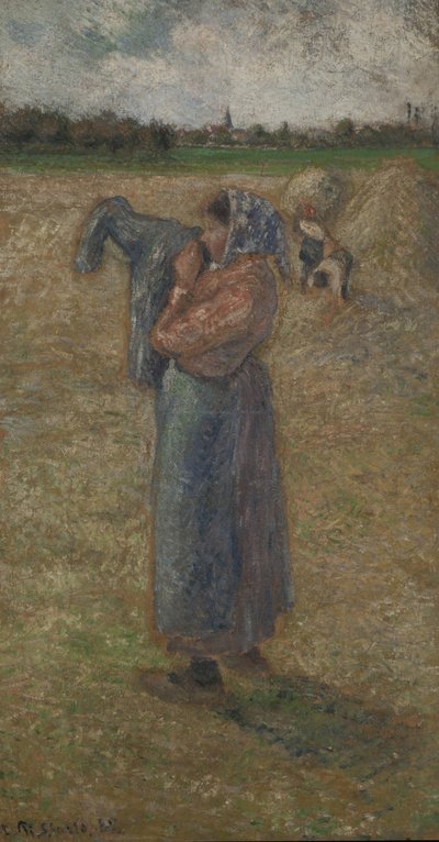 Mulher nos Campos, 1882. de Camille Pissarro