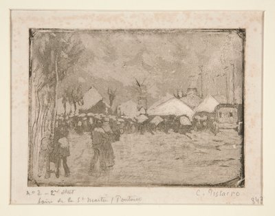 Foire de la Saint-Martin, em Pontoise (Feira de Saint-Martin, em Pontoise) de Camille Pissarro