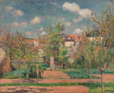 Jardim em plena luz do sol de Camille Pissarro