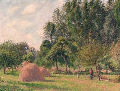 Monte de feno, manhã, Éragny, 1899. de Camille Jacob Pissarro