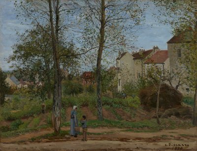 Casas em Bougival de Camille Jacob Pissarro