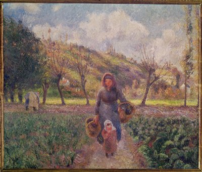 No jardim (óleo sobre tela) de Camille Pissarro