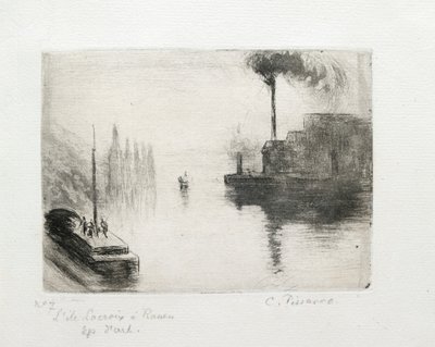 Ilha Lacroix, Rouen, 1883 de Camille Pissarro