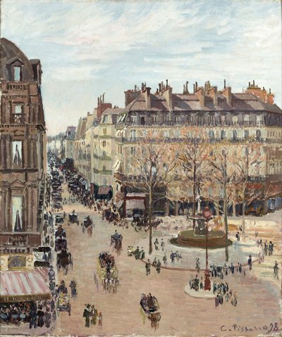 Rua Saint-Honoré de Camille Pissarro