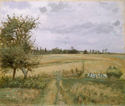 Paisagem em Pontoise, 1872 de Camille Pissarro