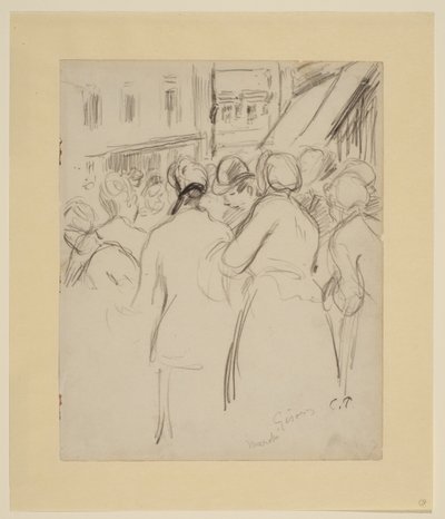 Mercado em Gisors de Camille Jacob Pissarro