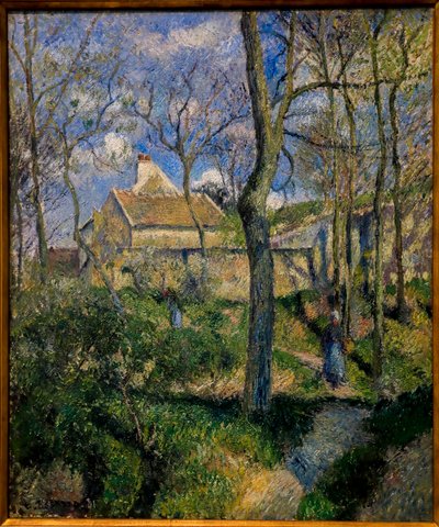 Caminho para Les Pouilleux, Pontoise. 1881 (óleo sobre tela) de Camille Pissarro