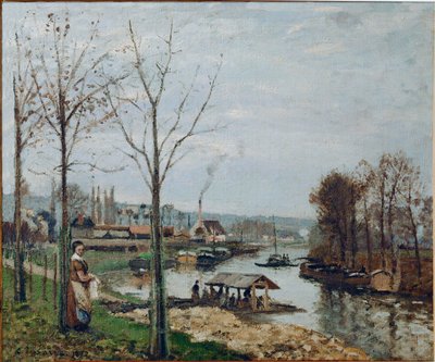 Port-Marly, o lavadouro (óleo sobre tela) de Camille Pissarro