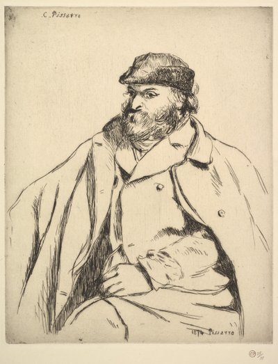 Retrato de Paul Cézanne, 1874. de Camille Pissarro