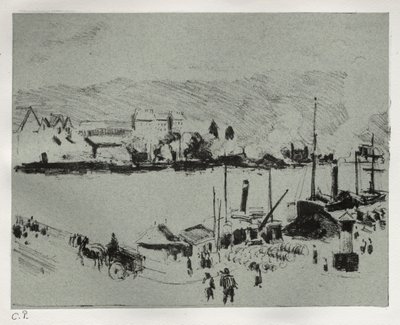 Quai Boieldieu em Rouen de Camille Pissarro