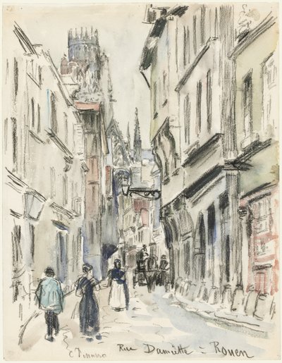 Rue Damiette, Rouen de Camille Pissarro