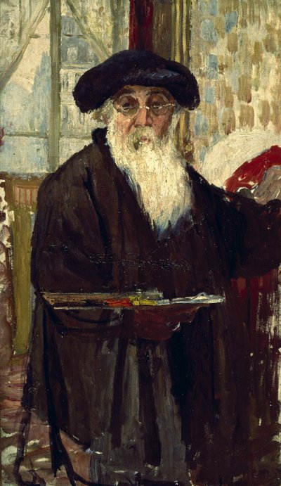 Auto-retrato, c.1898 (óleo sobre tela) de Camille Jacob Pissarro