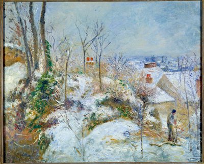 Efeito neve, La Garenne em Pontoise de Camille Pissarro