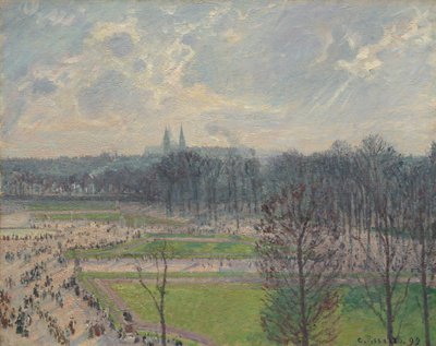 O Jardim das Tulherias em uma tarde de inverno, 1899. de Camille Jacob Pissarro