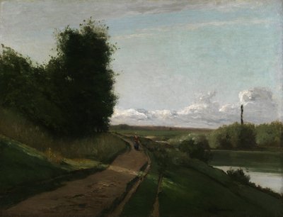 O caminho de reboque do Bougival de Camille Pissarro