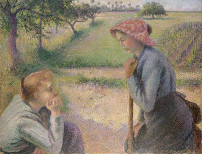 Duas jovens camponesas de Camille Jacob Pissarro