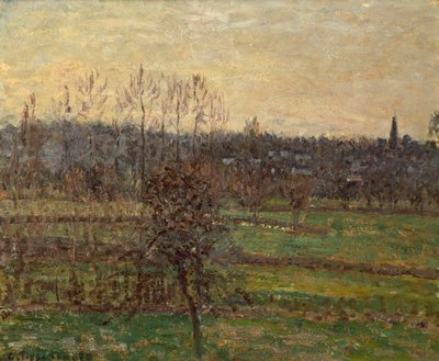Vista de Bazincourt, inverno de Camille Pissarro