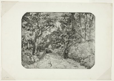 Pista arborizada em Pontoise de Camille Pissarro