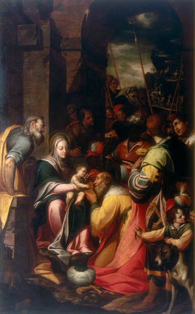 Adoração dos Magos, obra de Camillo Procaccini, conservada na Galleria Estense em Modena de Camillo Procaccini