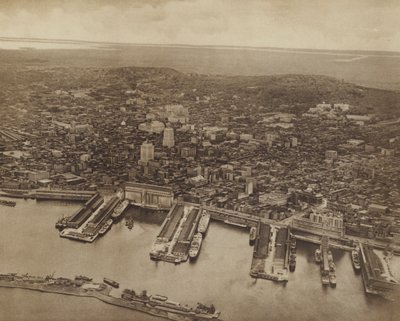 Vista geral de Montreal, olhando para o norte (fotografia a preto e branco) de Canadian Photographer
