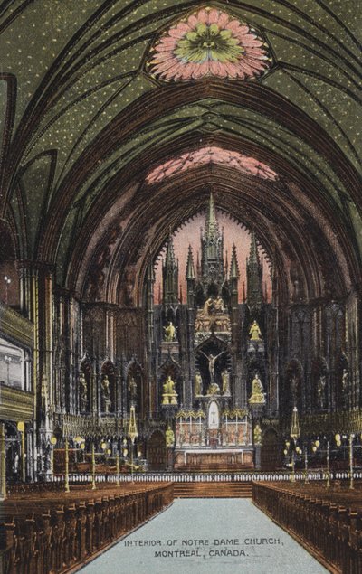 Interior da Igreja de Notre Dame, Montreal, Canadá (foto) de Canadian Photographer