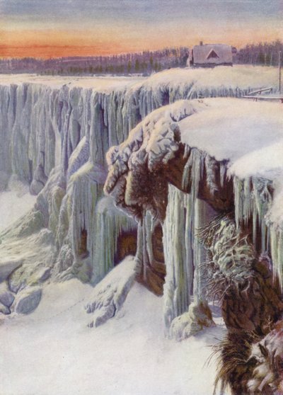 Cataratas do Niágara congeladas no inverno (fotografia a cores) de Canadian Photographer