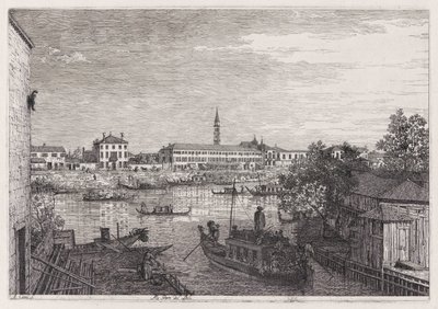 Ale Porte del Dolo (Nas Eclusas do Dolo), da série Vedute (Vistas) de Canaletto (Giovanni Antonio Canal)