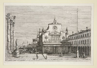 Vista imaginária de S. Giacomo Di Rialto, da série Vedute (Vistas) de Canaletto (Giovanni Antonio Canal)