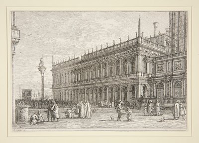 A livraria. V., da série Vedute (Vistas) de Canaletto (Giovanni Antonio Canal)