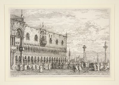 La Piera del Bando, V., da série Vedute (Vistas) de Canaletto (Giovanni Antonio Canal)