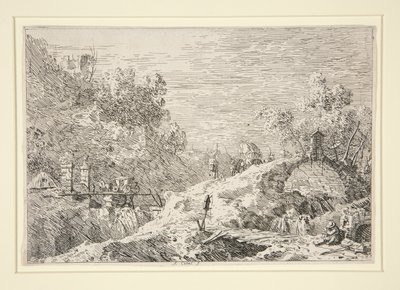 Mountain Landscape with Five Bridges, from the Vedute (Vistas) de Canaletto (Giovanni Antonio Canal)
