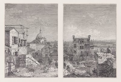 A Casa com a Inscrição, da série Vedute (Vistas) de Canaletto (Giovanni Antonio Canal)