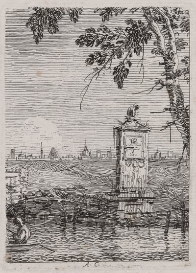 O Pequeno Monumento, da série Vedute (Vistas) de Canaletto (Giovanni Antonio Canal)