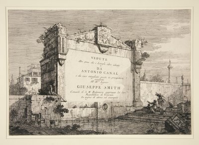 Placa de título, da série Vedute (Vistas) de Canaletto (Giovanni Antonio Canal)