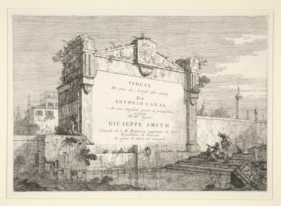 Placa de título, da série Vedute (Vistas) de Canaletto (Giovanni Antonio Canal)