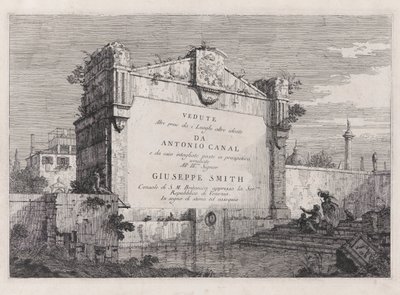 Placa de título, da série Vedute (Vistas) de Canaletto (Giovanni Antonio Canal)