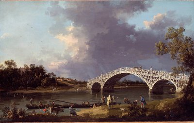 Uma vista da ponte de Walton de Canaletto