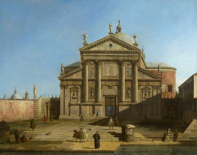 Canaletto - San Giorgio Maggiore num cenário de Capriccio c.1744 de Canaletto
