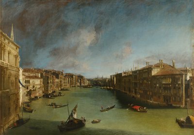 Grande Canal a partir do Palazzo Balbi em direção a Rialto de Canaletto