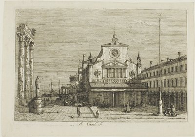 Vista Imaginária de S. Giacomo di Rialto, de Vedute de Canaletto