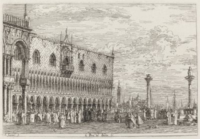 La Piera del Bando. V. [inferior direito] de Canaletto