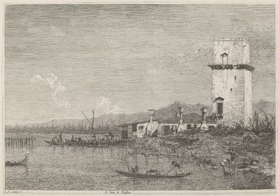 A Torre de Malghera, c. 17351746. de Canaletto