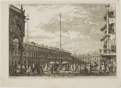 le Procuratie niove e S. Ziminian V., da Vedute de Canaletto