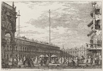 Le Procuratie niove e S. Ziminian V. [canto superior direito] de Canaletto