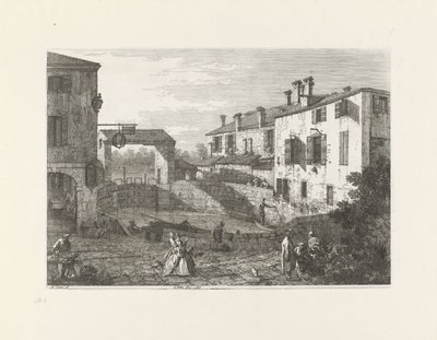 Le porte del Dolo (título sobre o objecto)
Vistas de lugares existentes e imaginados (título da série)
Vedute altre prese da i Luoghi altre ideate da Antonio Canal (título da série) de Canaletto